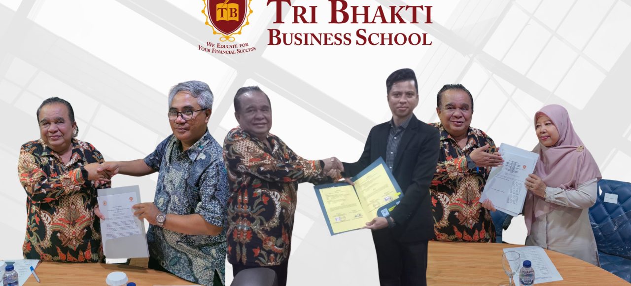 Penadatanganan Tri Bhakti Business School dengan 3 kampus yaitu Universitas Pelita Bangsa Cikarang, Institute Kesatuan Bogor, dan Universitas Jenderal Achmad Yani