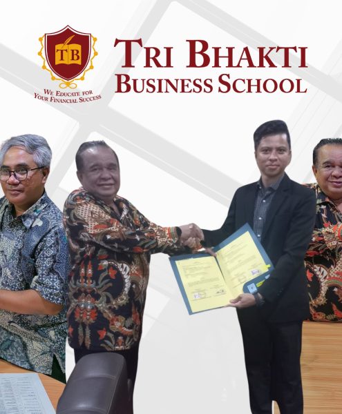 Penadatanganan Tri Bhakti Business School dengan 3 kampus yaitu Universitas Pelita Bangsa Cikarang, Institute Kesatuan Bogor, dan Universitas Jenderal Achmad Yani