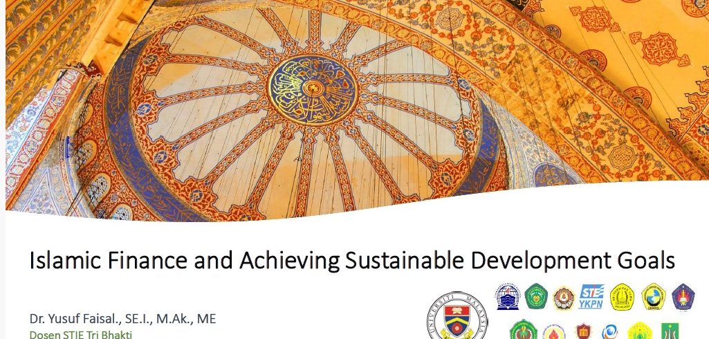 Islamic Finance and Achieving Sustainable Development Goals Webinar yang di selenggarakan kampus Tri Bhakti Business School dan Universiti Malaysia Sabah Seminar Internasional