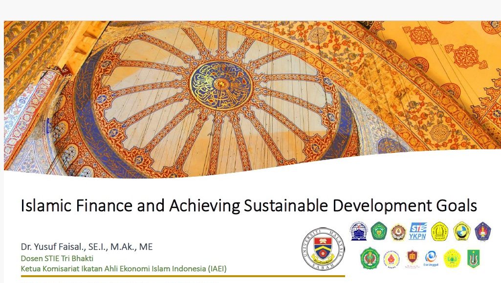 Islamic Finance and Achieving Sustainable Development Goals Webinar yang di selenggarakan kampus Tri Bhakti Business School dan Universiti Malaysia Sabah Seminar Internasional