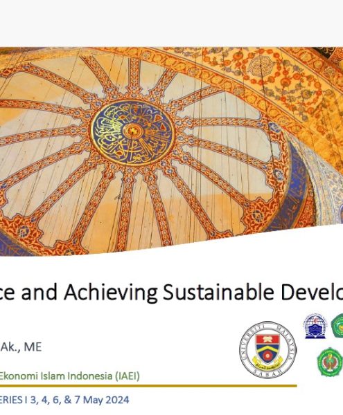 Islamic Finance and Achieving Sustainable Development Goals Webinar yang di selenggarakan kampus Tri Bhakti Business School dan Universiti Malaysia Sabah Seminar Internasional