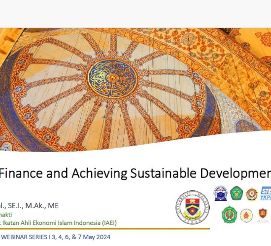 Islamic Finance and Achieving Sustainable Development Goals Webinar yang di selenggarakan kampus Tri Bhakti Business School dan Universiti Malaysia Sabah Seminar Internasional