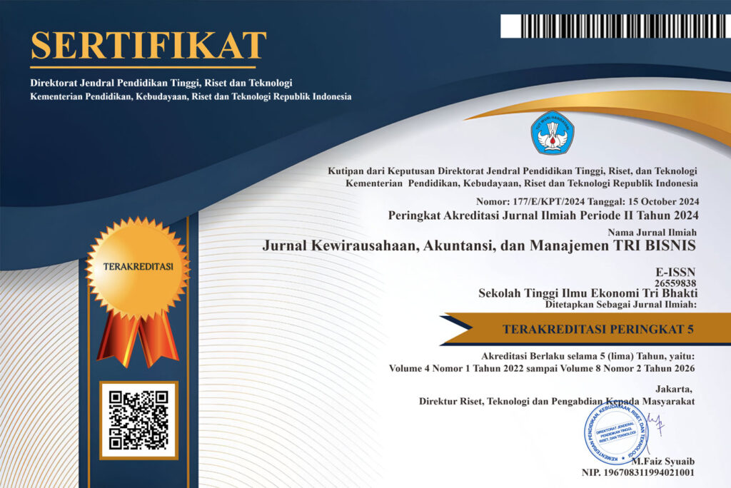 Sertifikat Sinta 5 Tri Bisnis