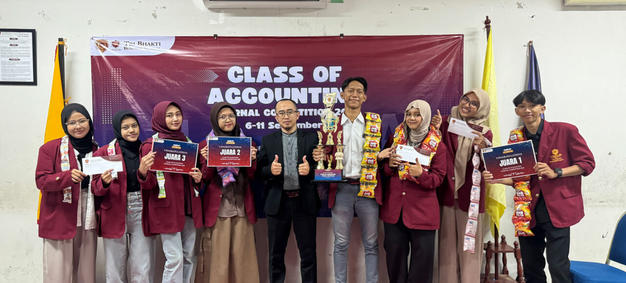 Himpunan Mahasiswa Akuntansi (HIMMA) Tri Bhakti Business School sukses menggelar Clash of Accounting 2025 Dr. Yusuf Faisal., SE.I., M.Ak., M.E