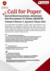 Call for Papper Jurnal Kewirausahaan, AKuntansi, dan Manajemen Tri Bisnis