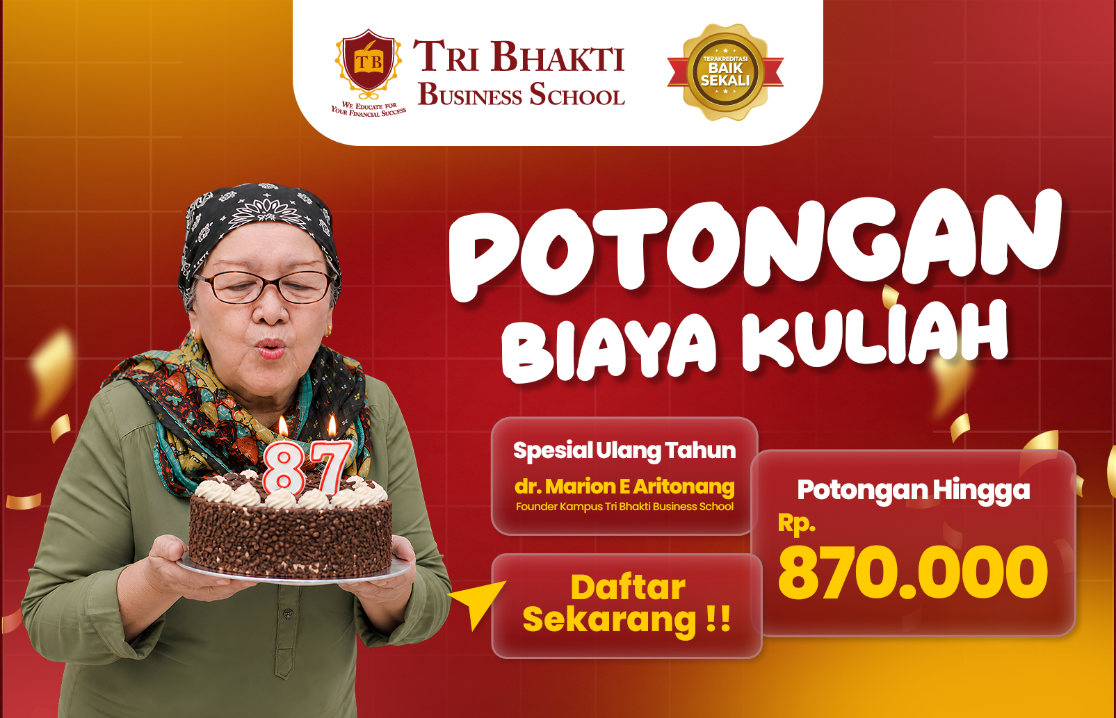 Potongan biaya kuliah